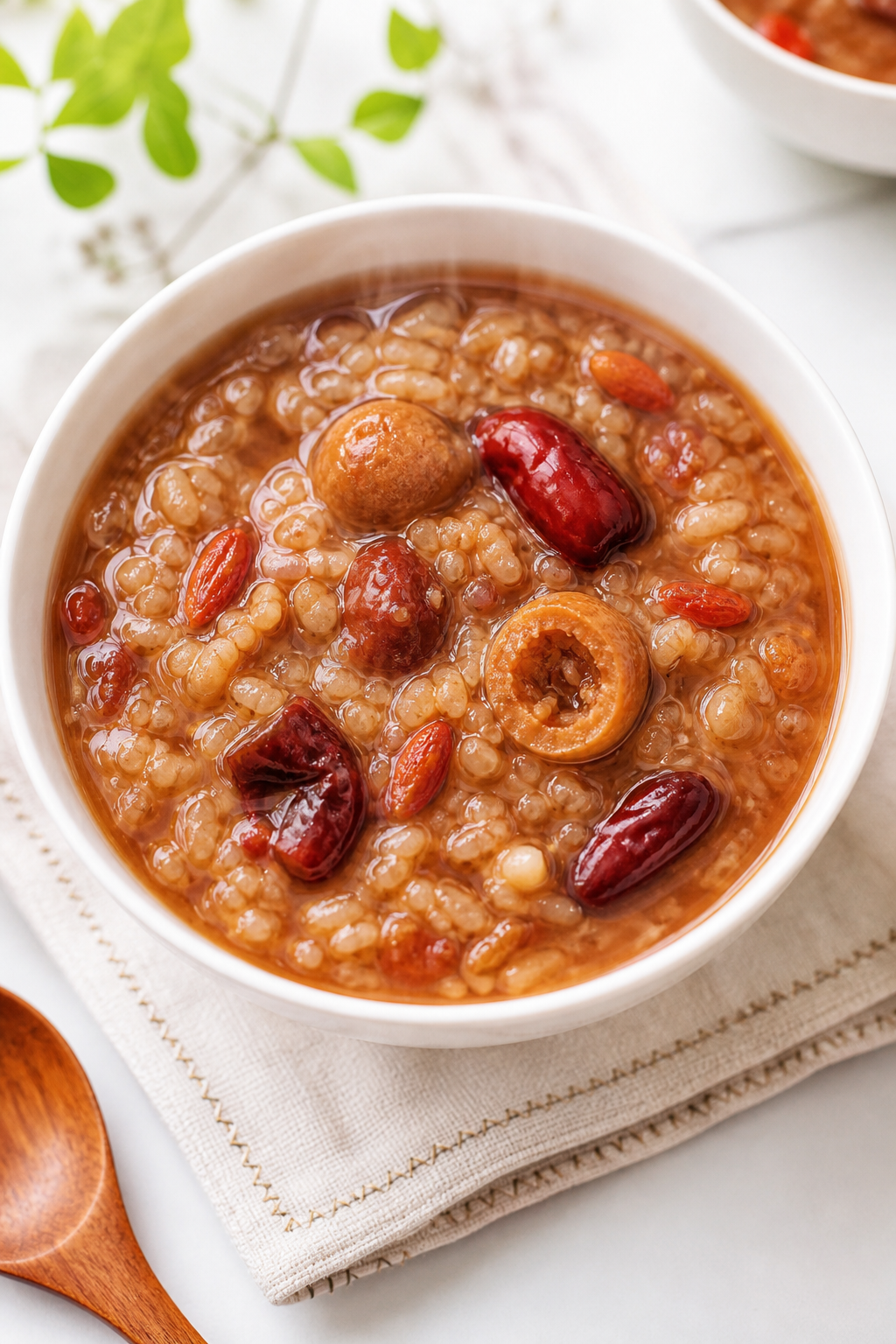 Dried Longan and Red Dates Congee