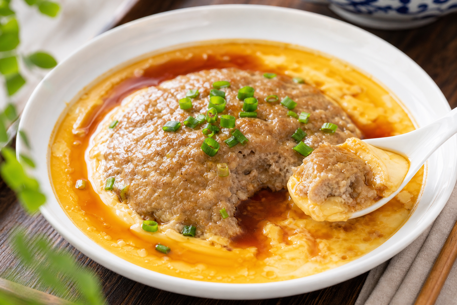 Steamed Meat Patty with Egg