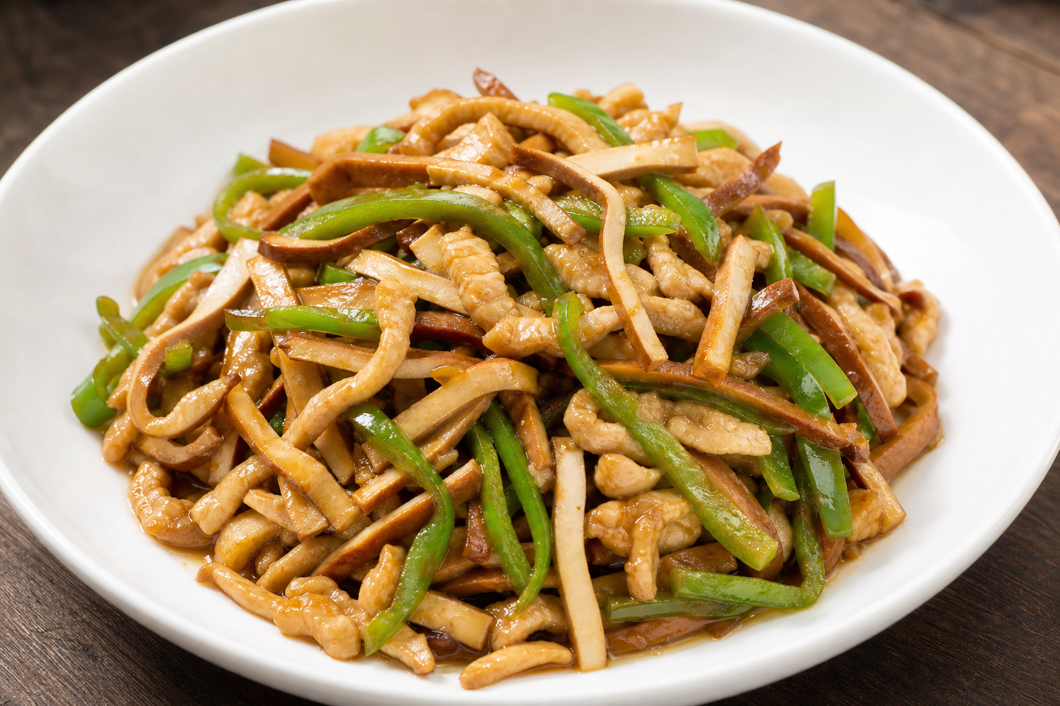 Smoked Dried Tofu with Shredded Pork