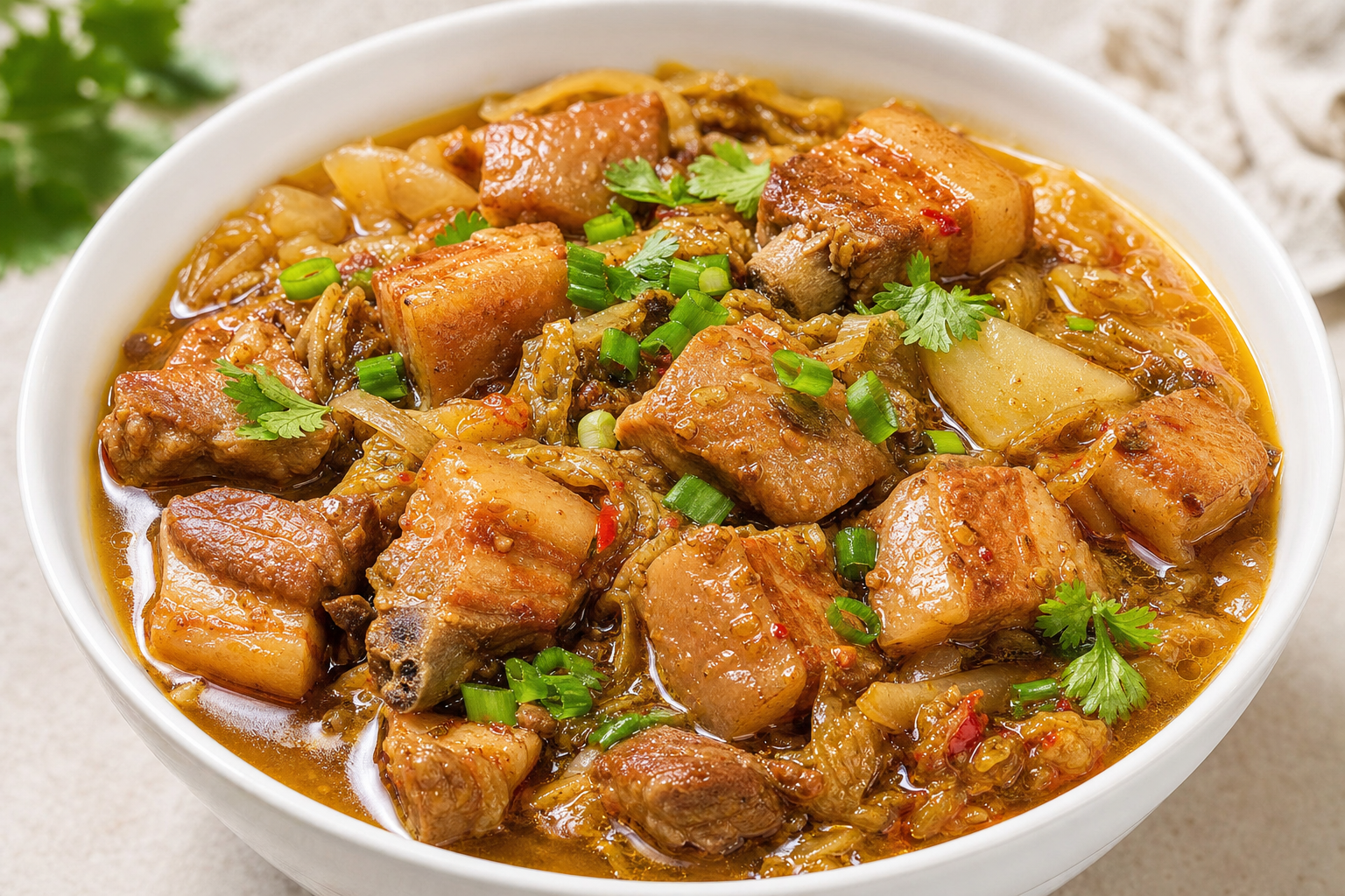 Braised Pork with Suancai