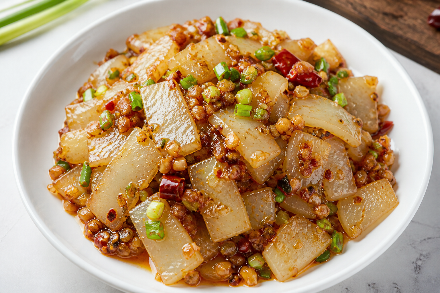 Stir-Fried Mung Bean Jelly