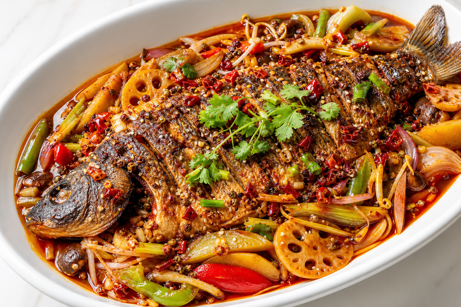 Sichuan-Style Grilled Fish