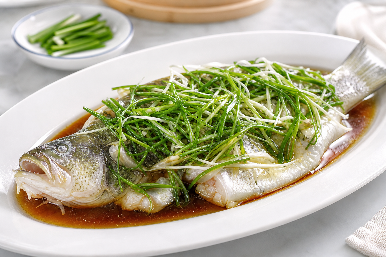 Scallion Oil Mandarin Fish