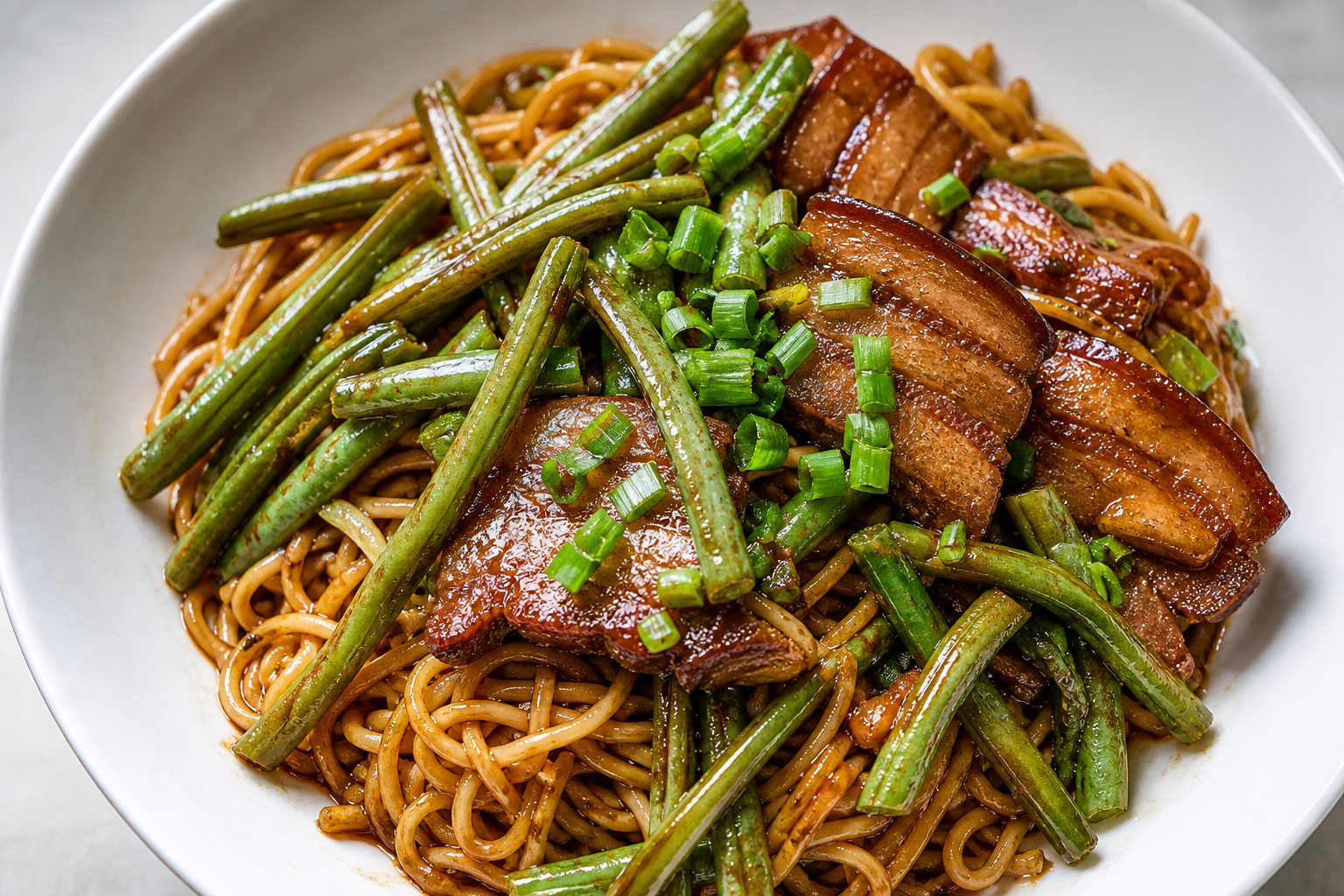 Green Bean Braised Noodles