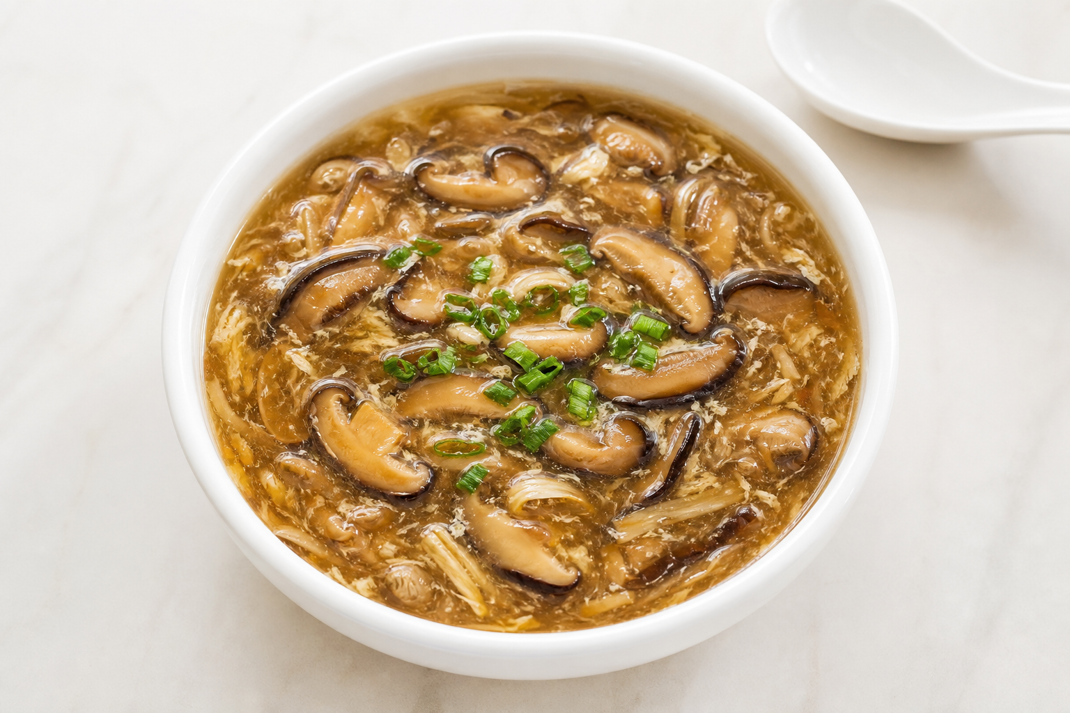 Cornstarch-Thickened Shiitake Mushroom Soup