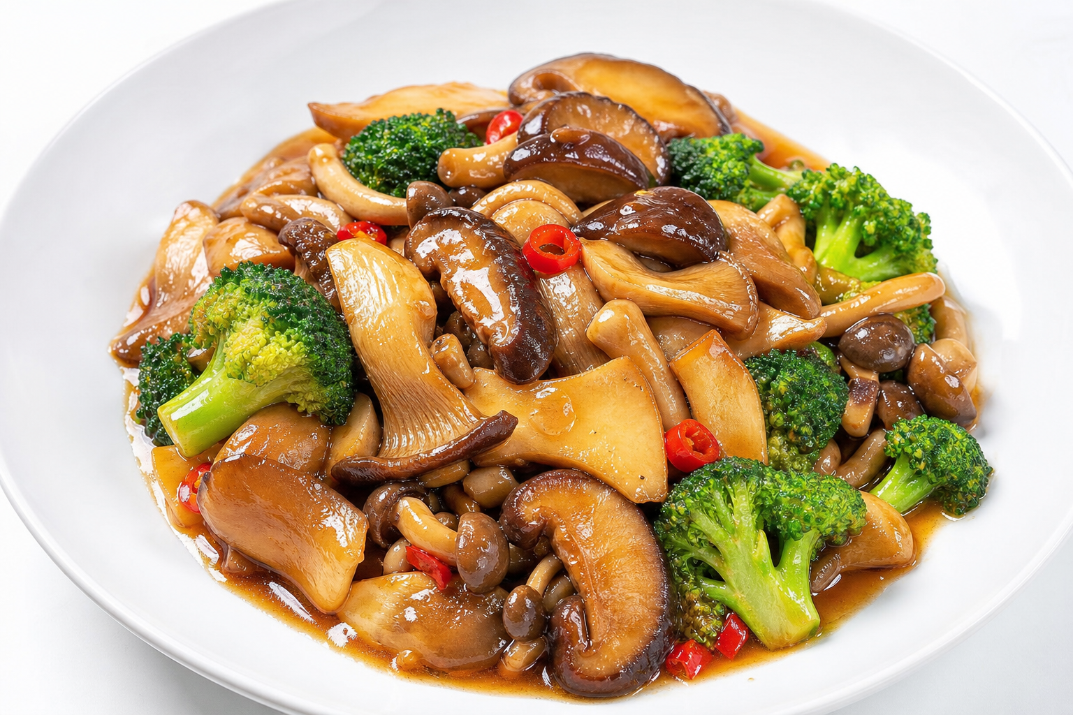 Oyster Sauce Three Mushroom Medley