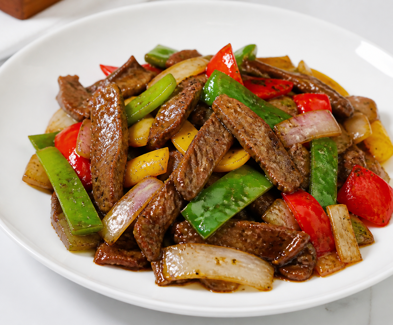 Black Pepper Beef Strips