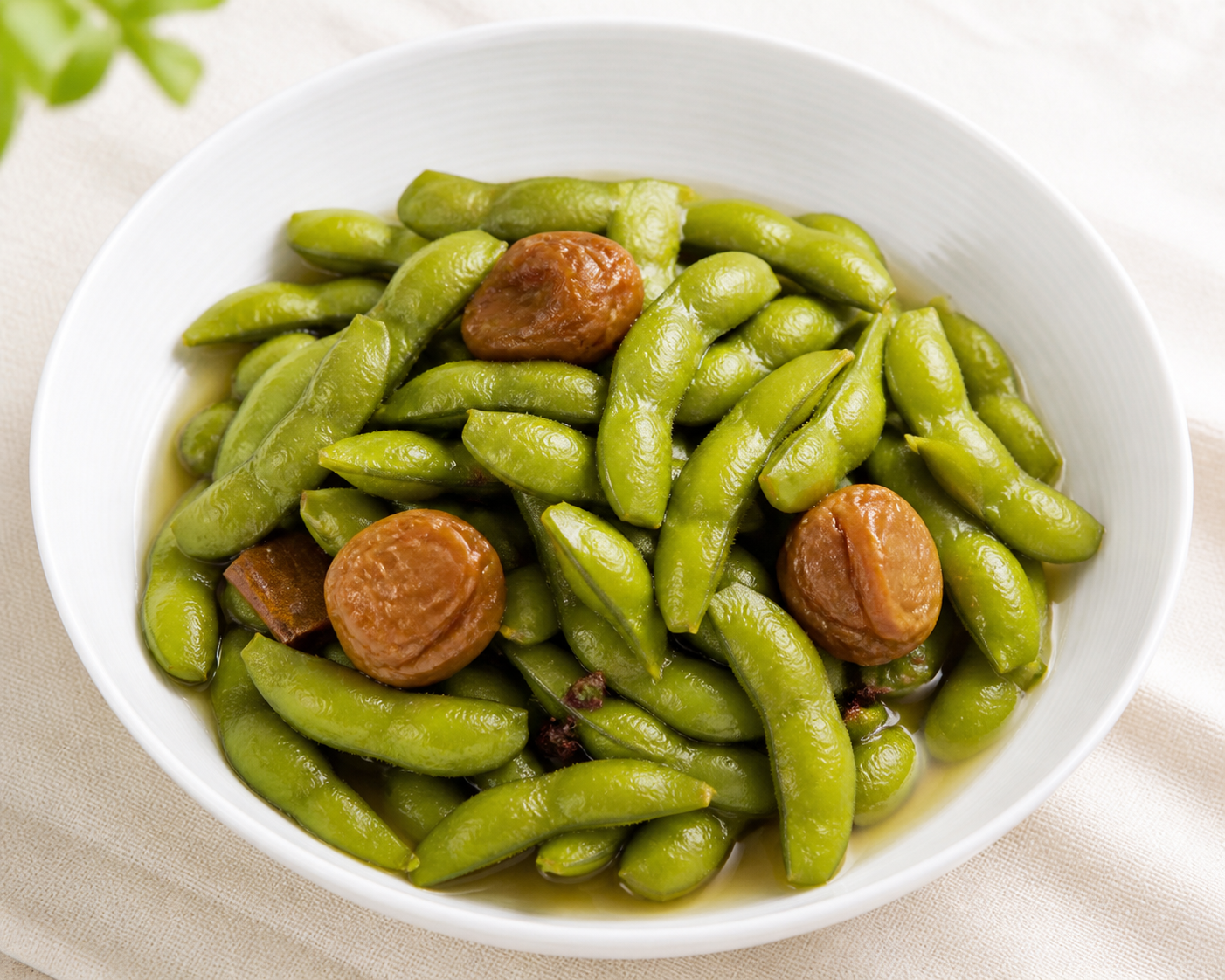 Plum-Braised Edamame
