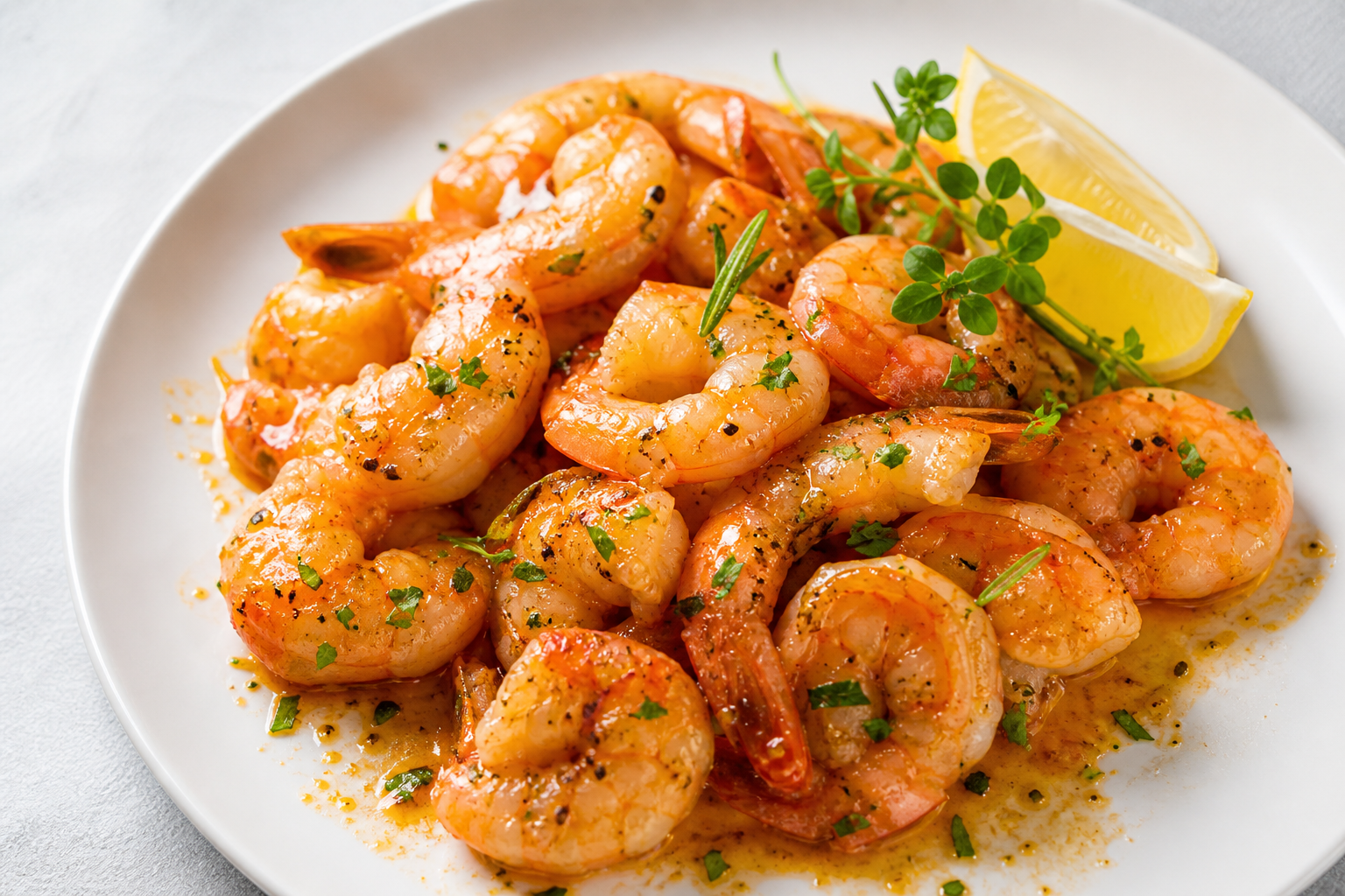 Butter Pan-Fried Shrimp