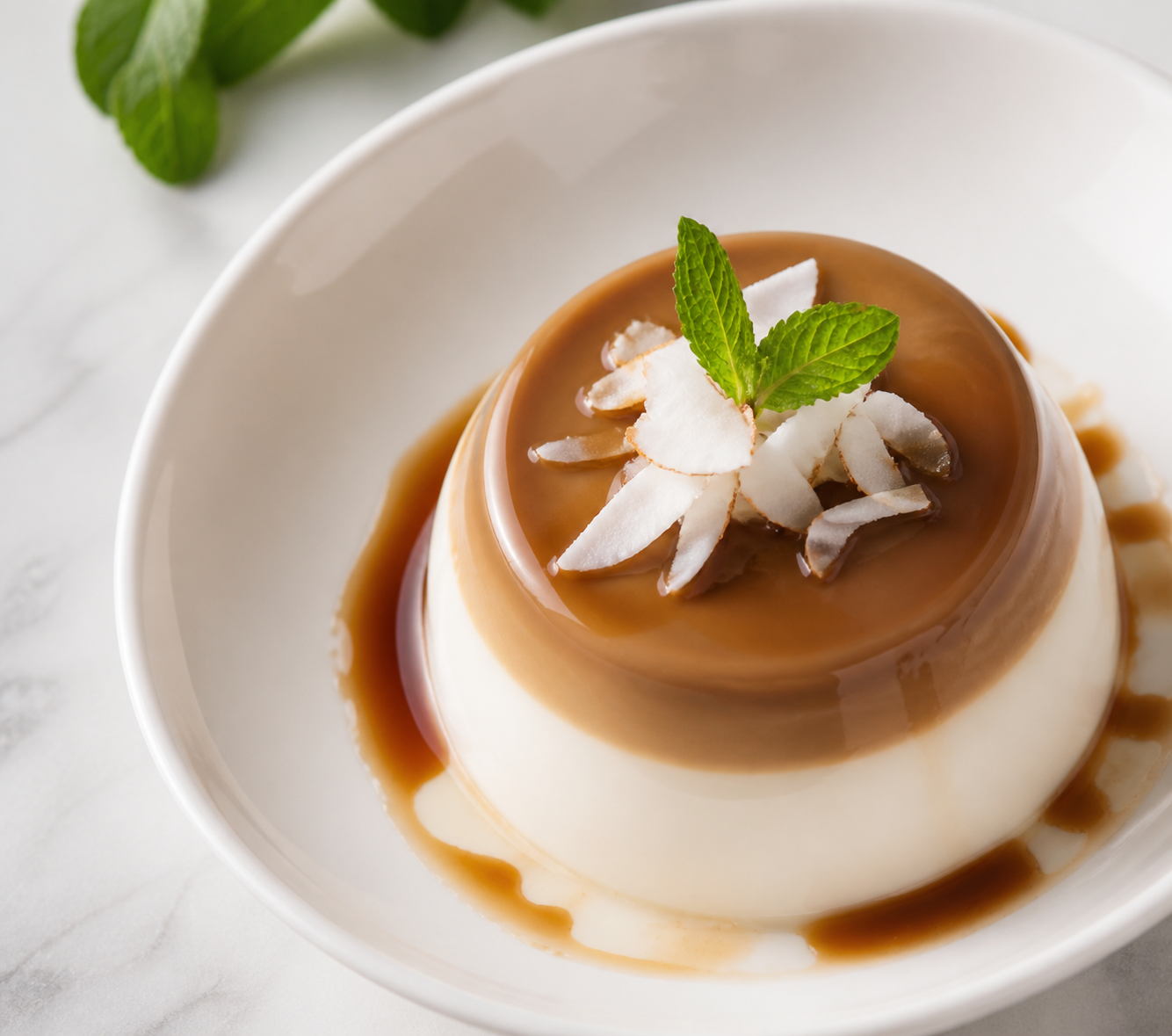 Coffee Coconut Milk Pudding