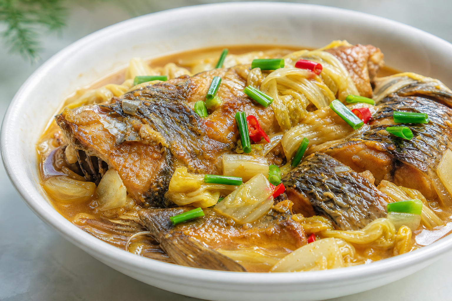 Braised Carp with Cabbage