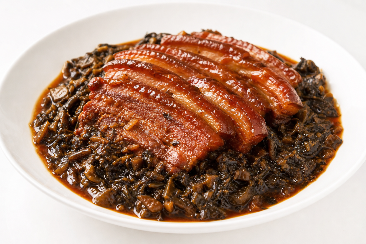 Preserved Mustard Greens with Steamed Pork Belly