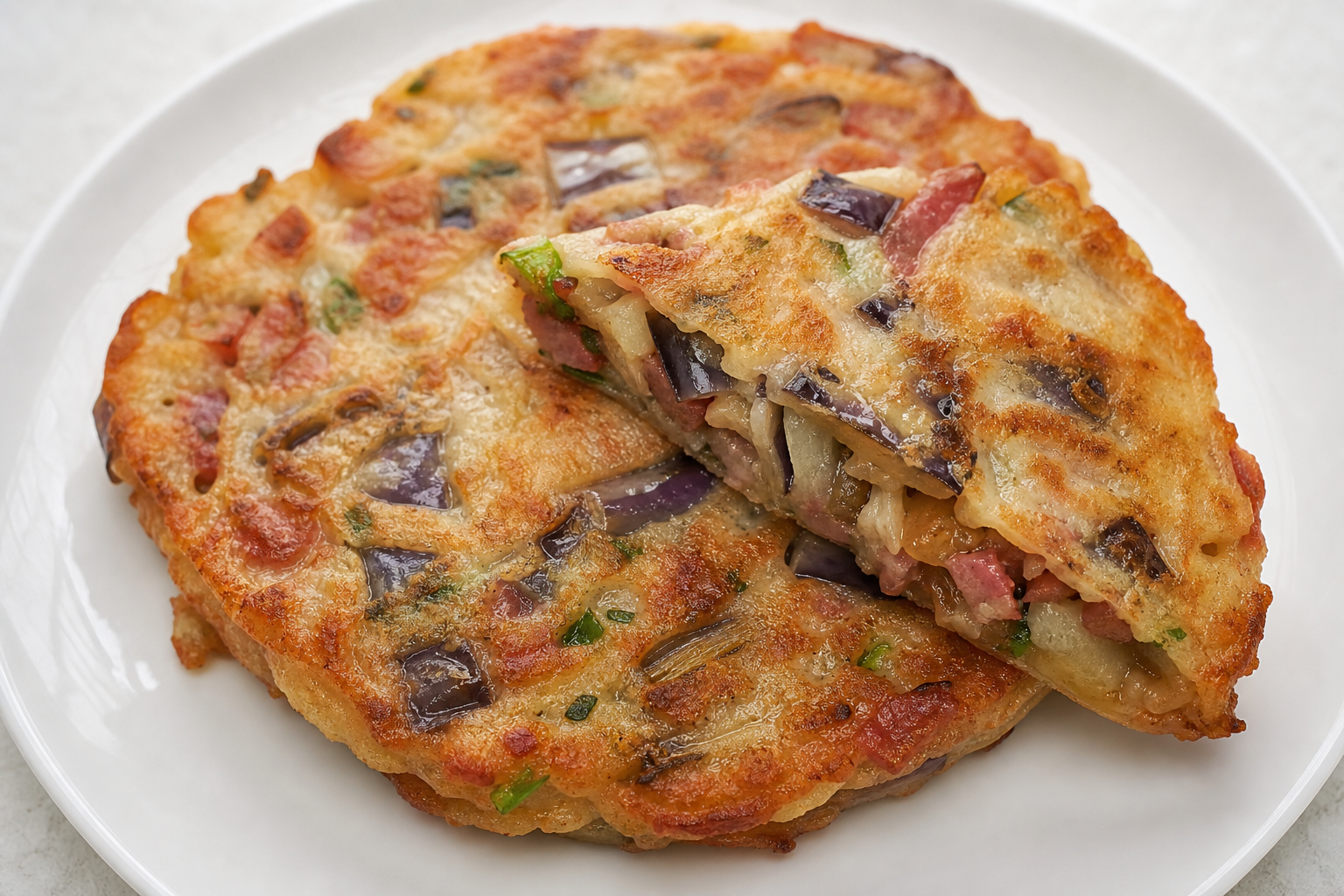 Eggplant and Meat Pancake