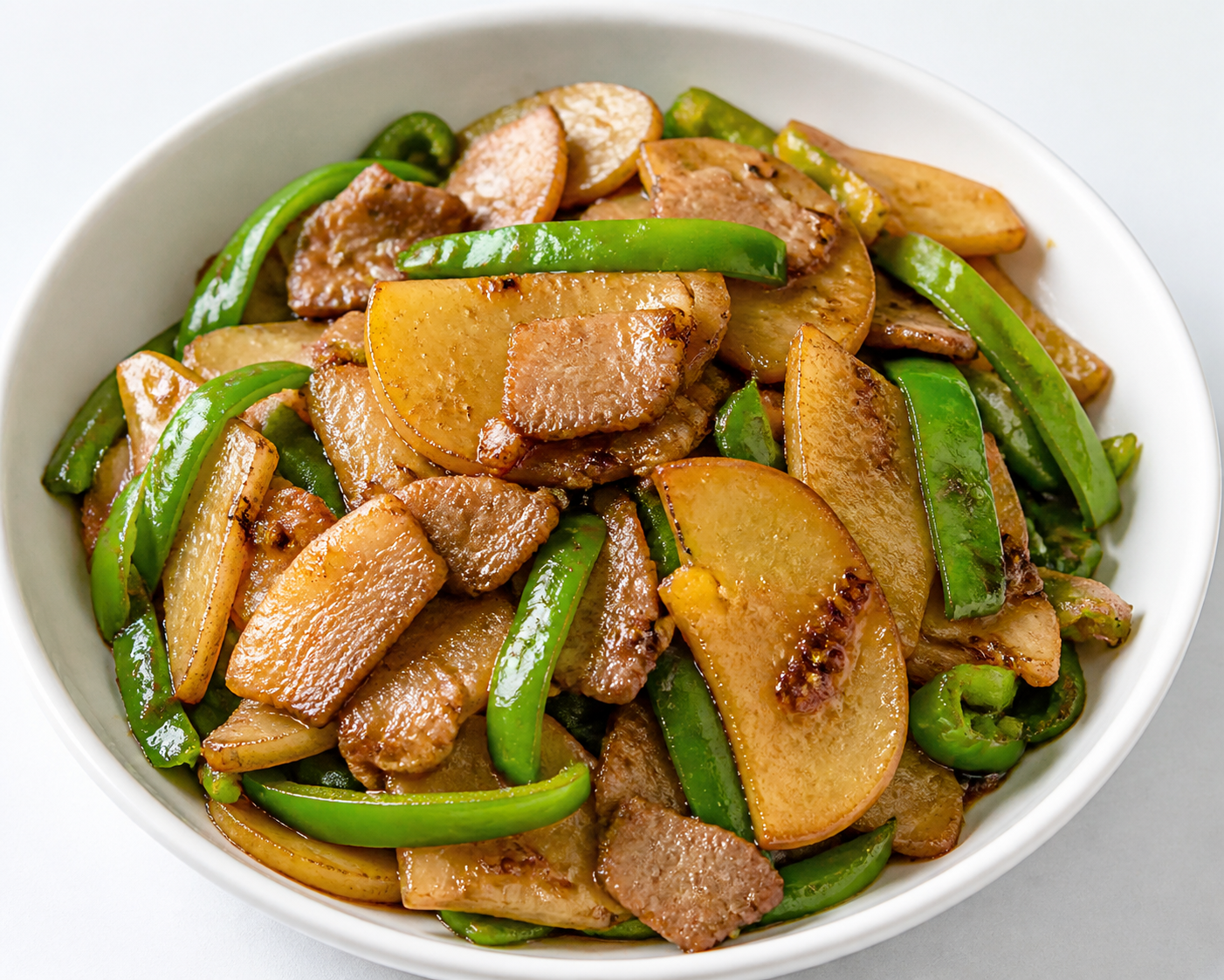 Stir-Fried Pork with Green Bell Pepper and Potato