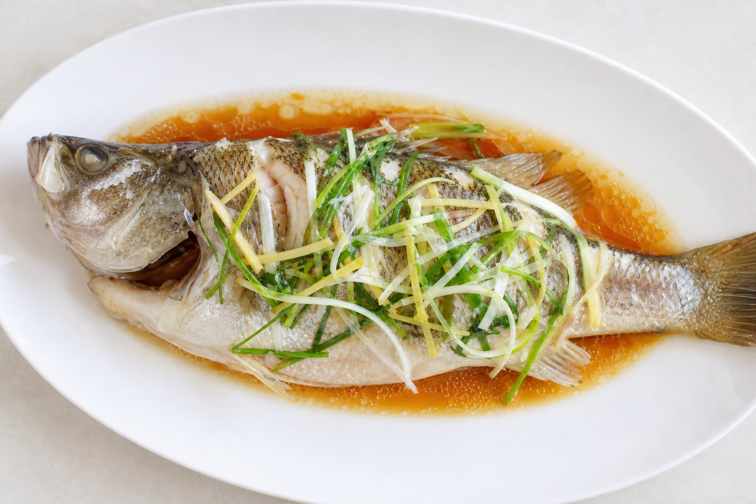 Steamed Sea Bass