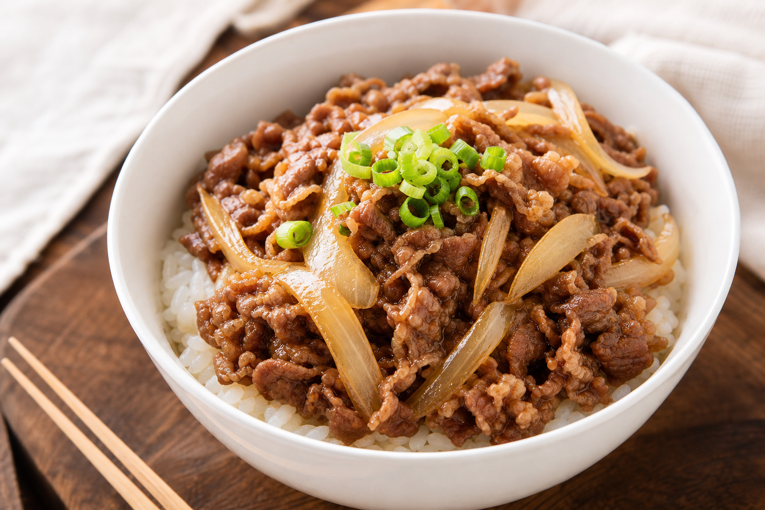 Japanese Beef Slices Rice Bowl