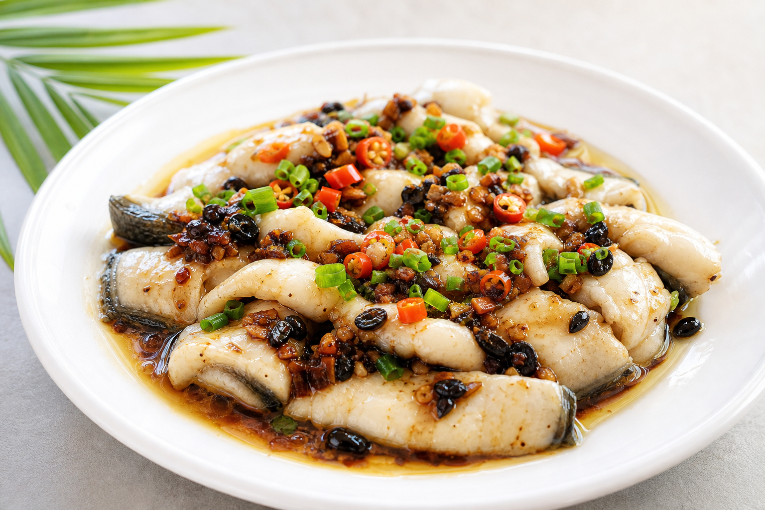 Steamed White Eel with Fermented Black Soybean Sauce
