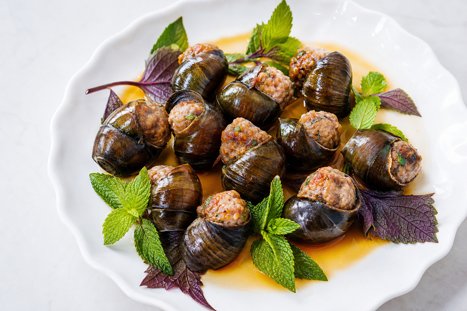 Stuffed River Snails