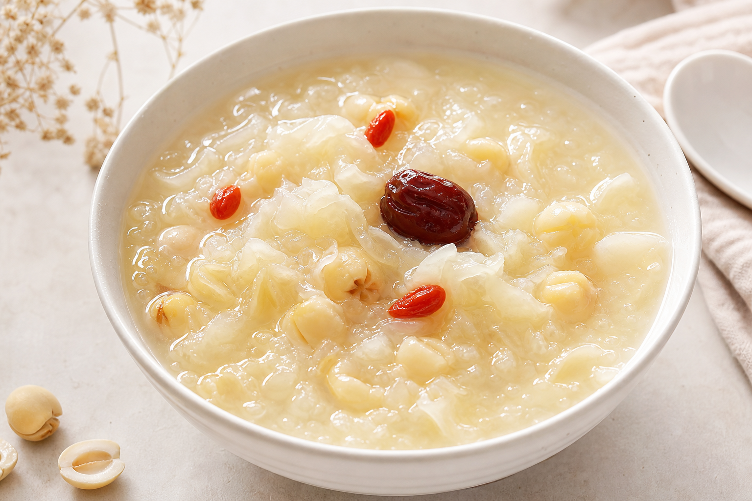 Silver Ear and Lotus Seed Porridge