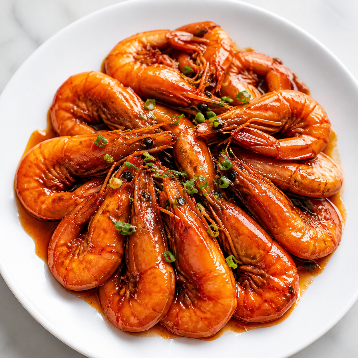 Braised Prawns in Oil
