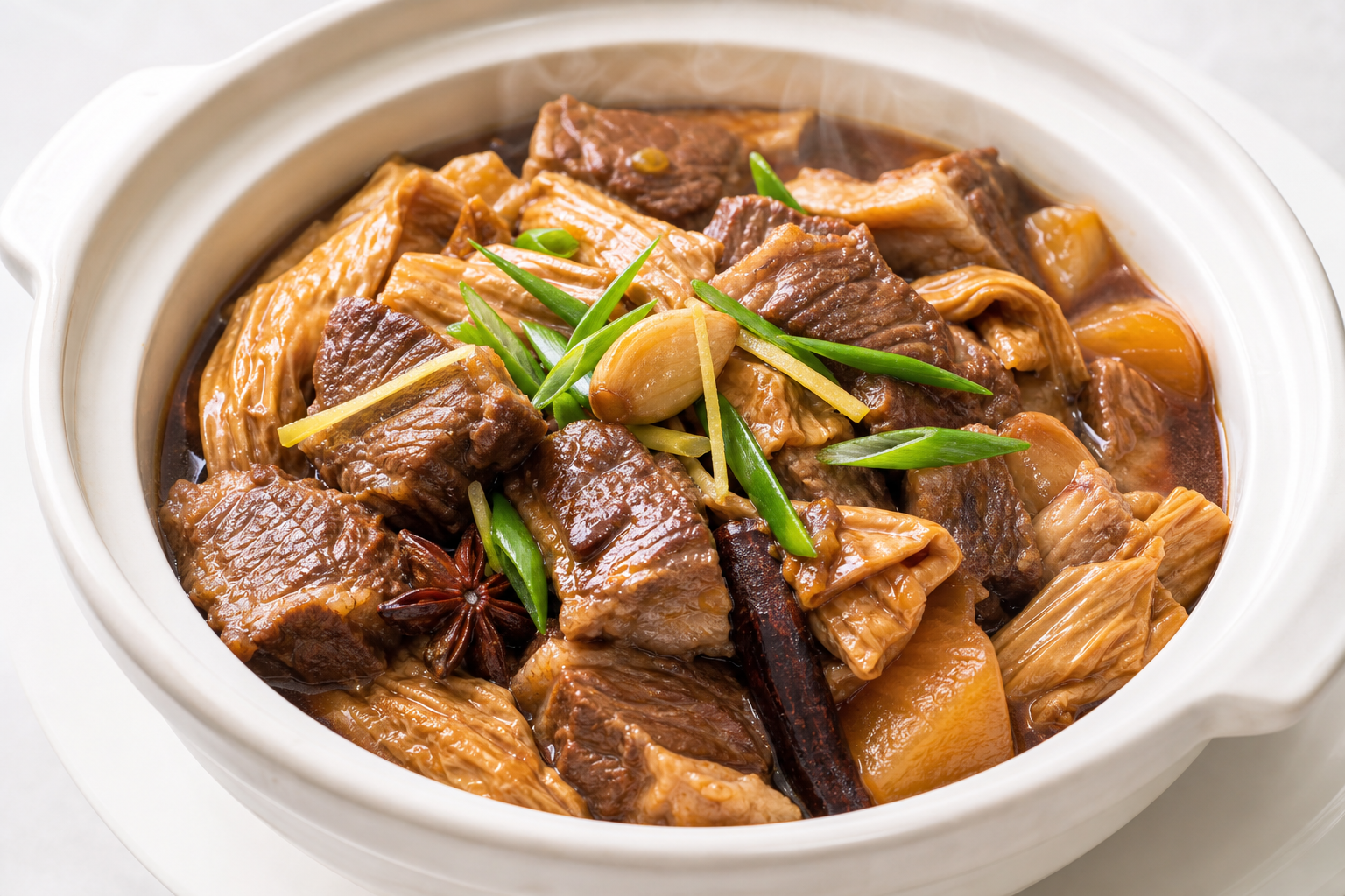 Lamb Belly Stew with Fried Bean Curd Sheet