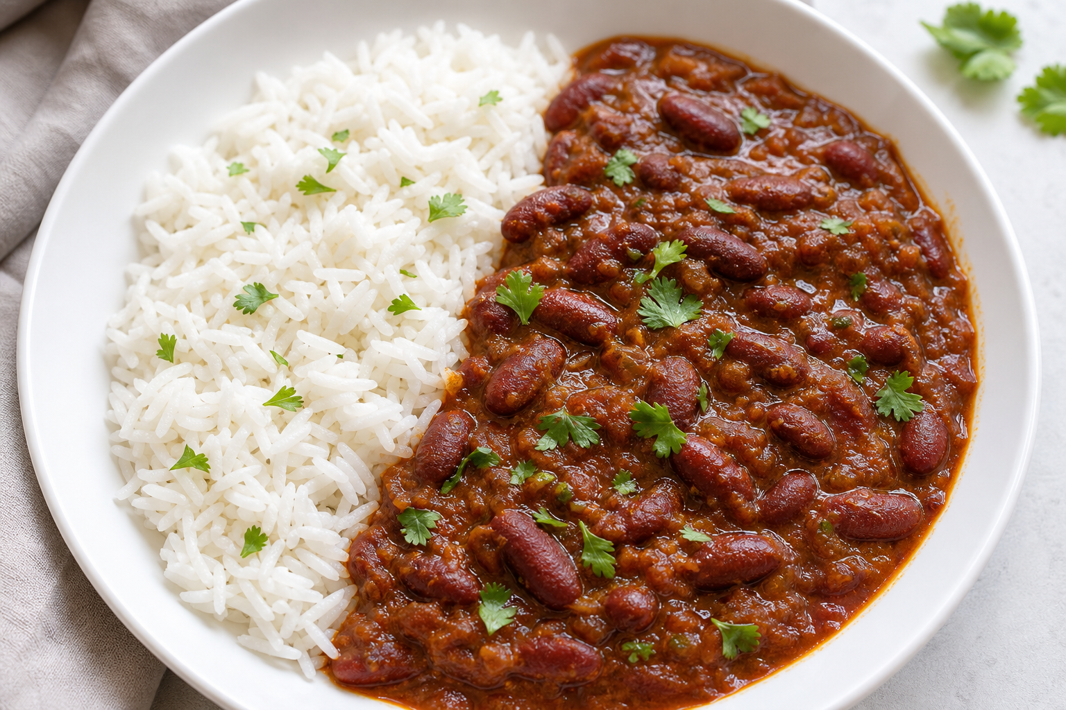 Red Kidney Bean Curry with Rice