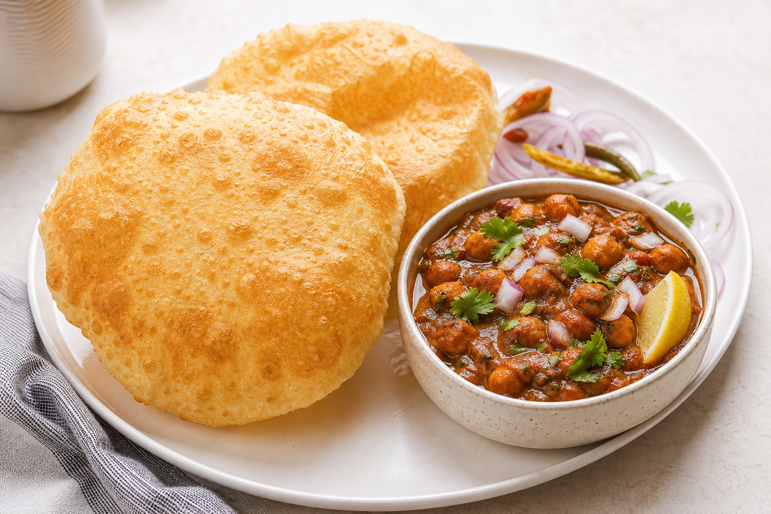Chickpea Fritters (Chole Bhature)