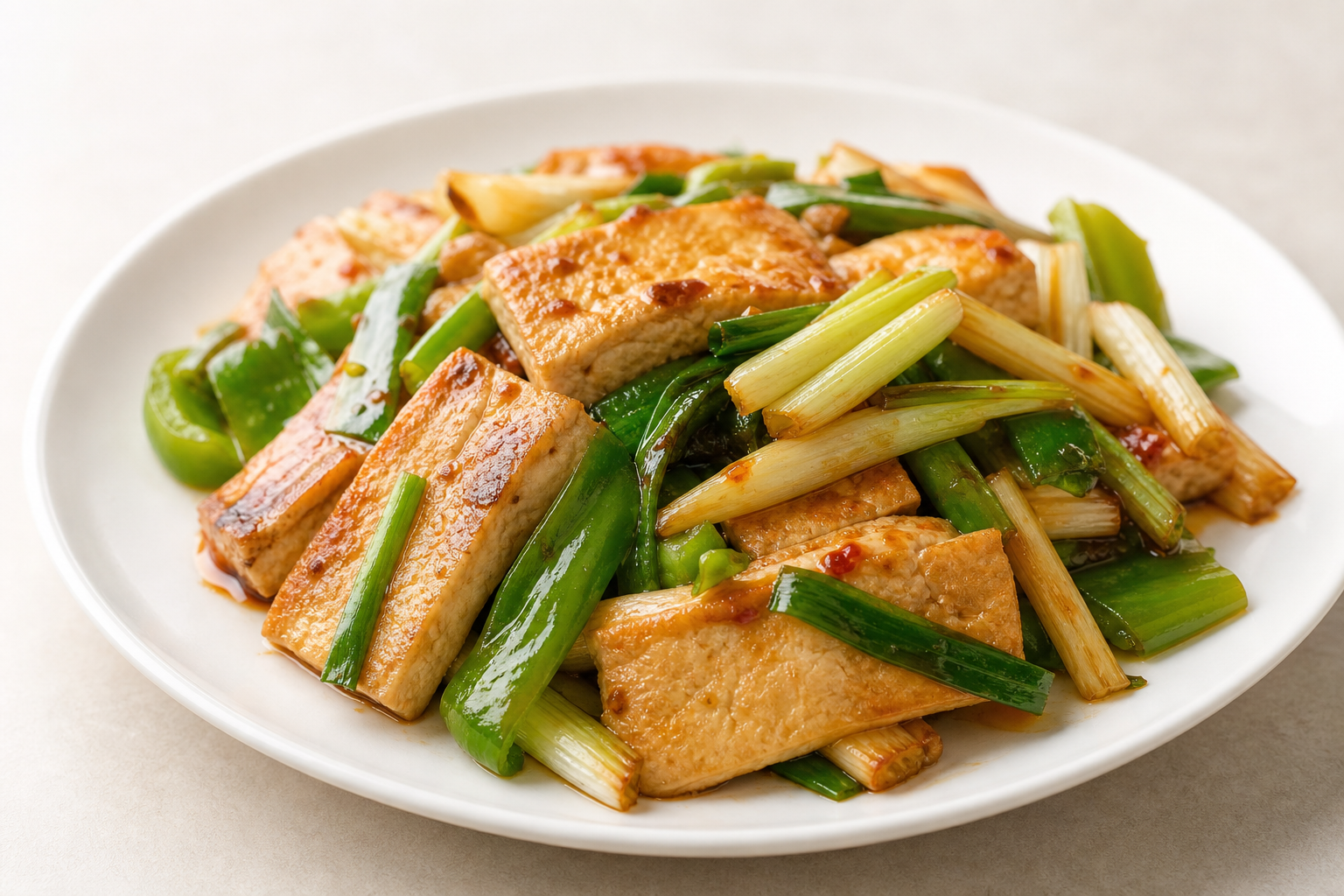 Pan-Fried Tofu with Scallion