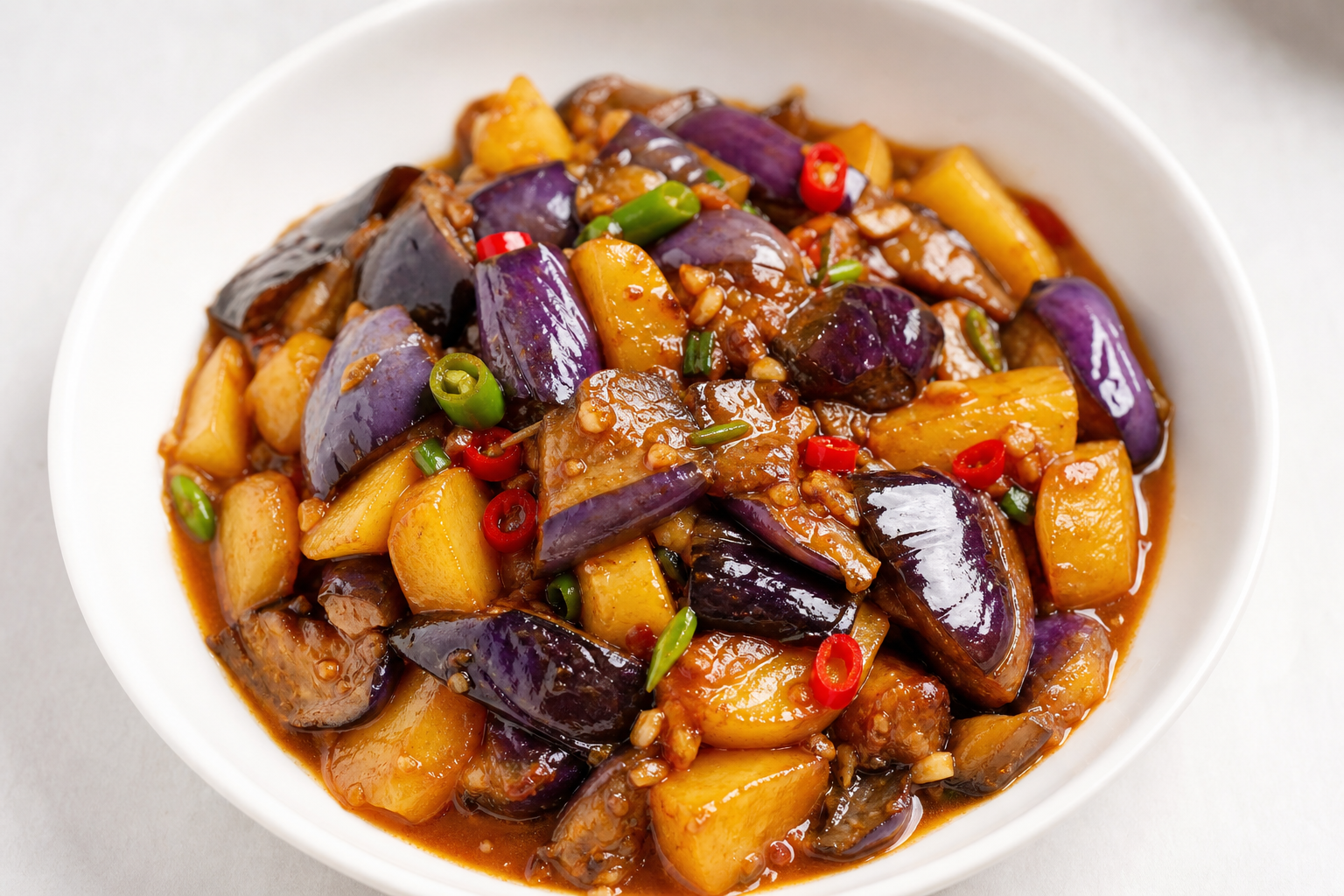 Braised Eggplant and Potato