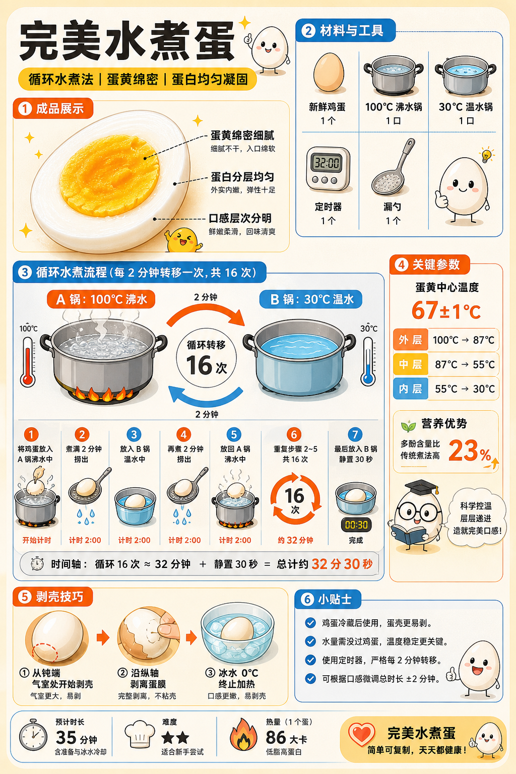 Perfect Boiled Eggs — ingredients and steps overview
