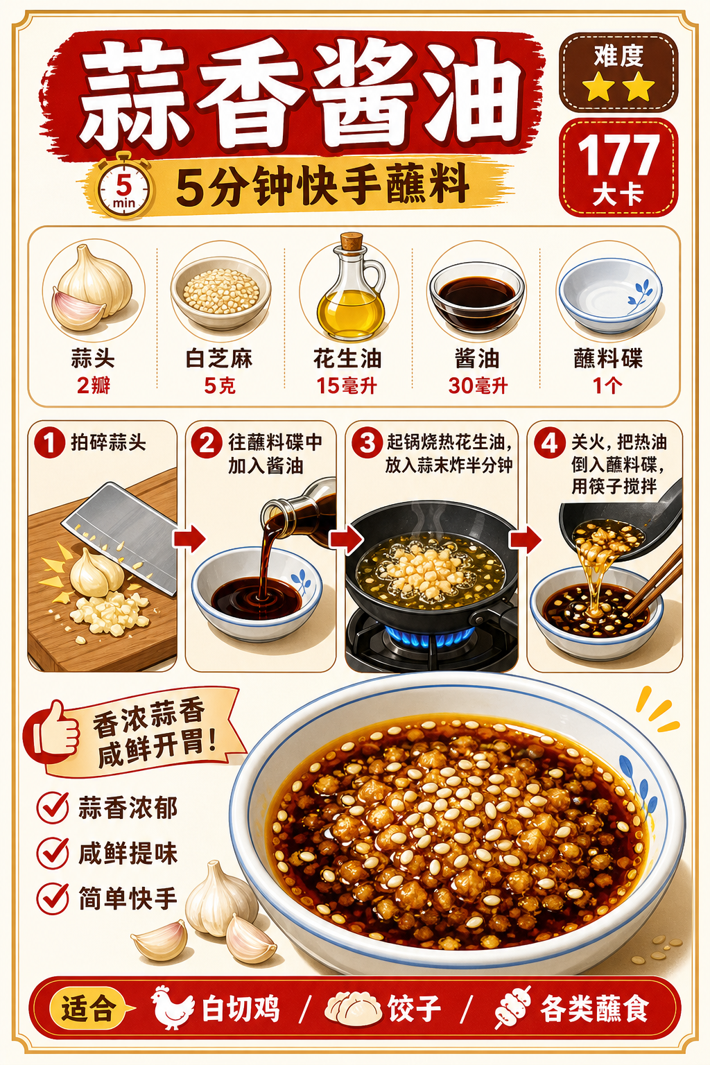 Garlic Soy Sauce — ingredients and steps overview