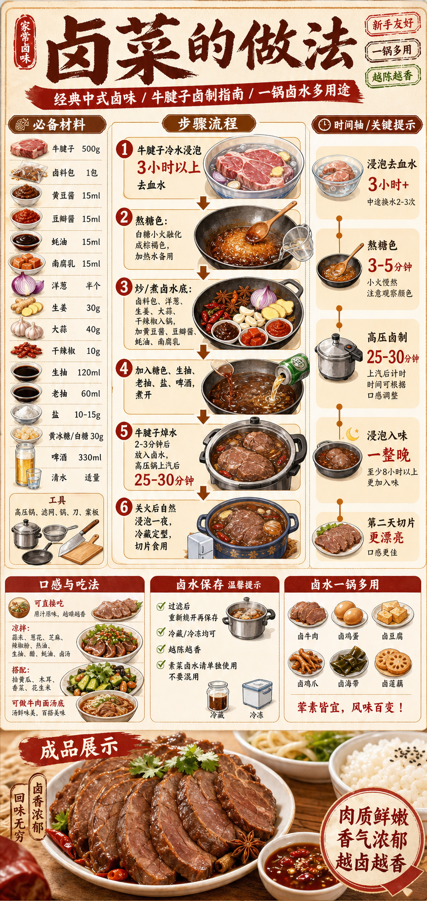 Master Stock Braise — ingredients and steps overview
