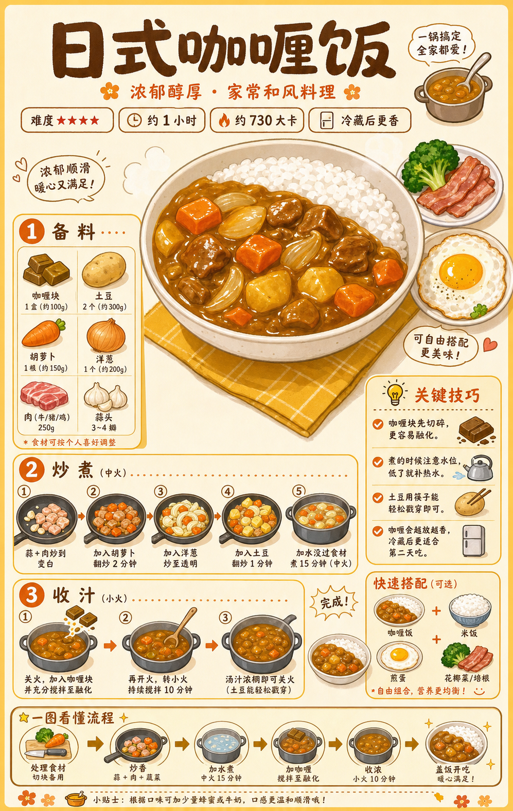 Japanese Curry Rice — ingredients and steps overview