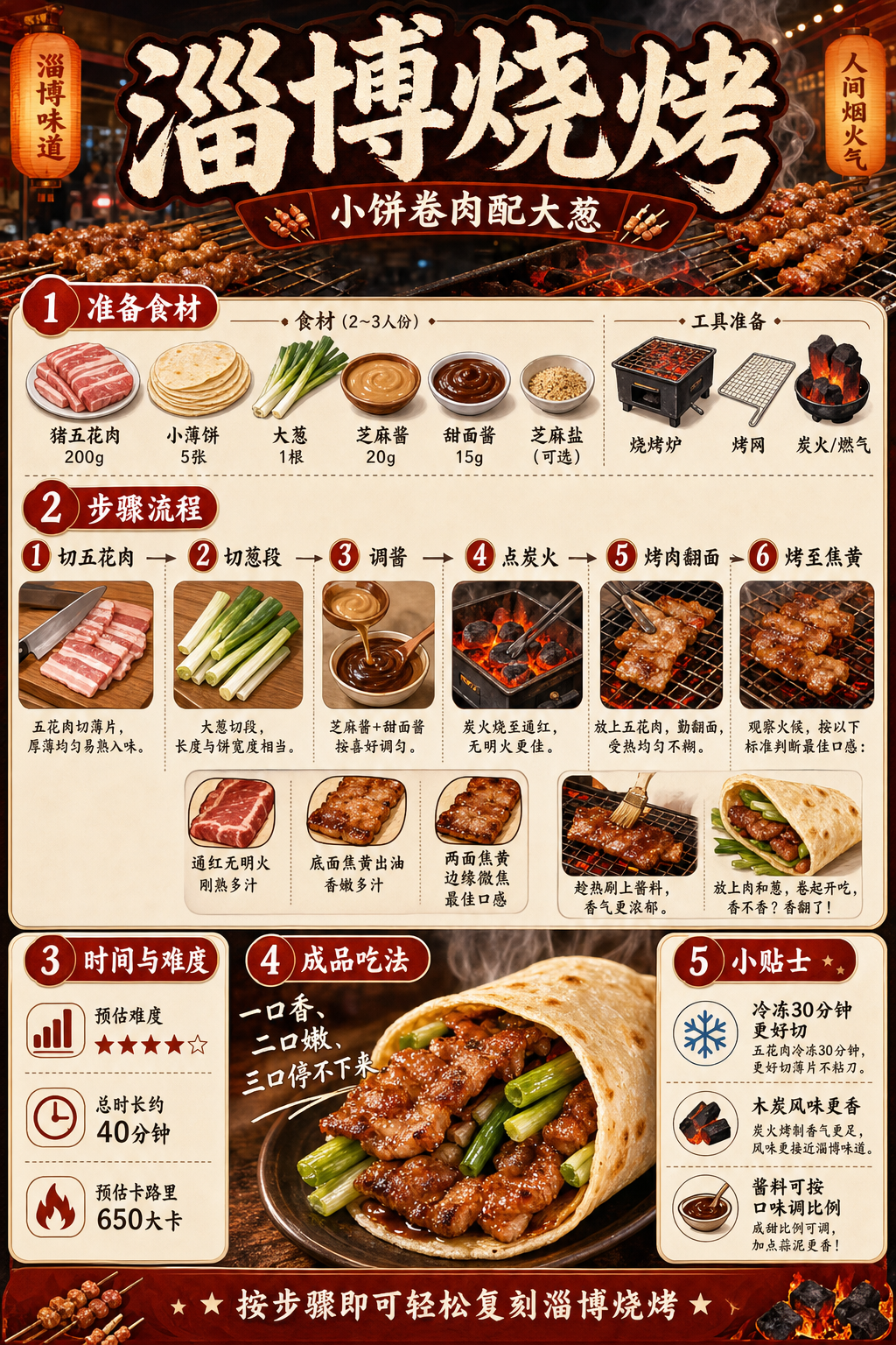 Zibo Barbecue — ingredients and steps overview