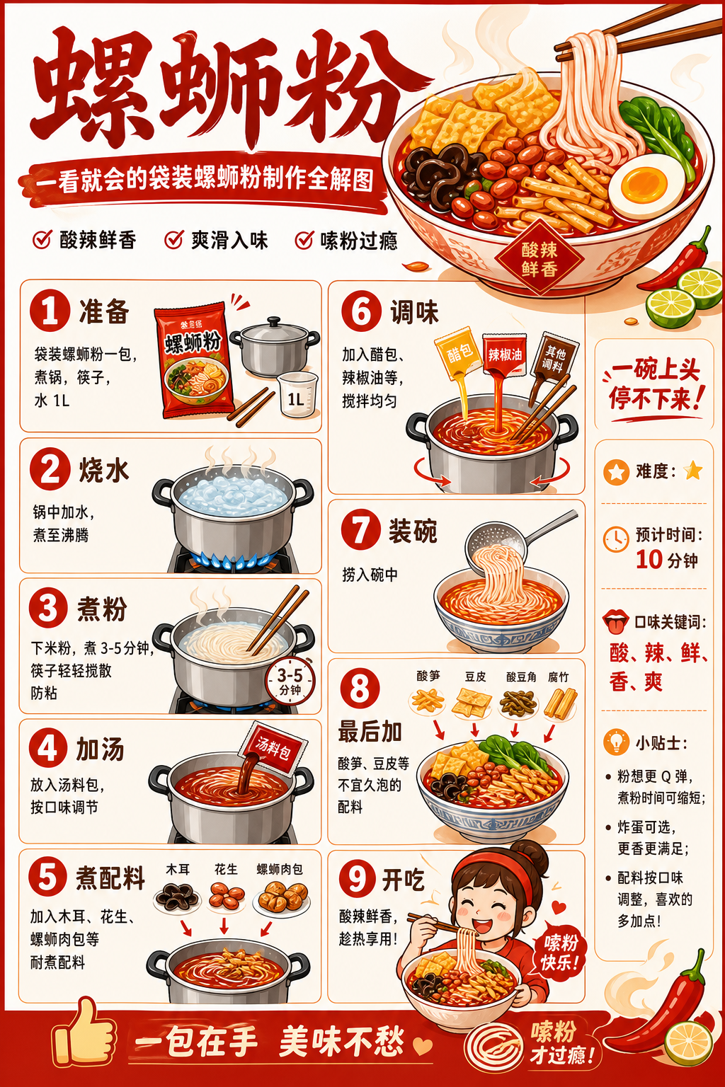 Luosifen (River Snail Rice Noodles) — ingredients and steps overview