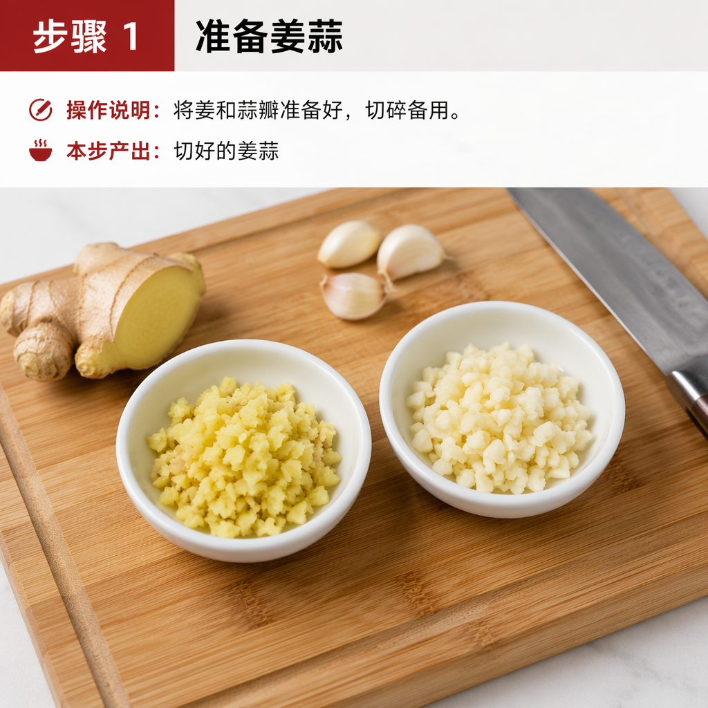 Step 1: Prepare Ginger and Garlic