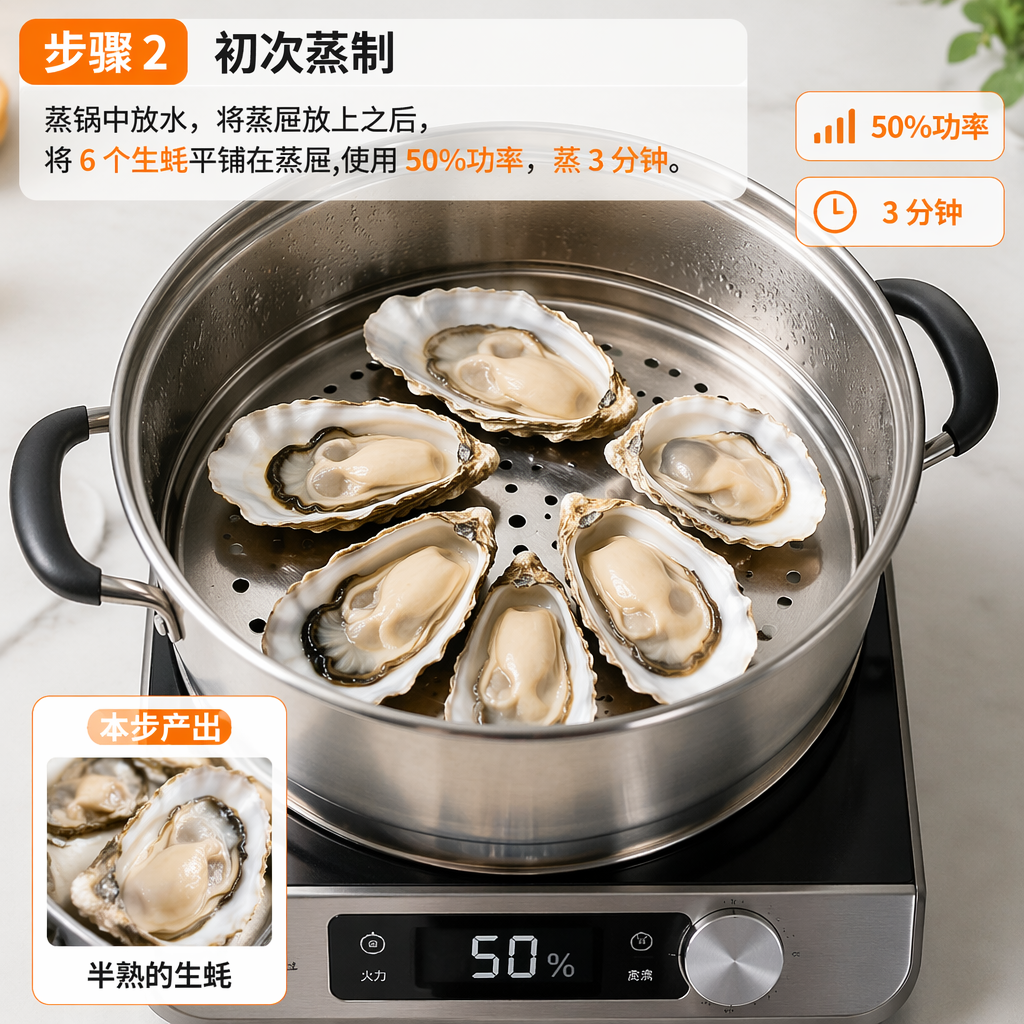 Step 2: Initial Steaming