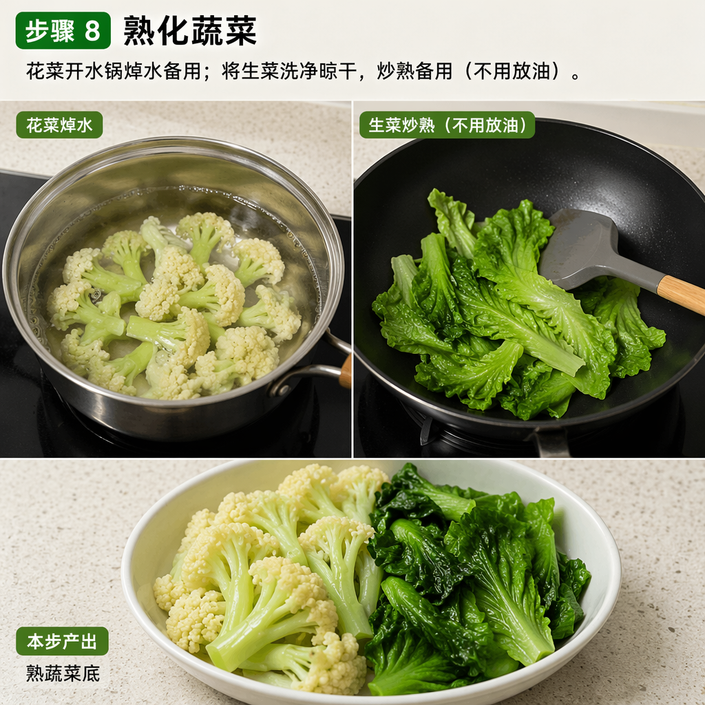 Step 8: Cook the Vegetables