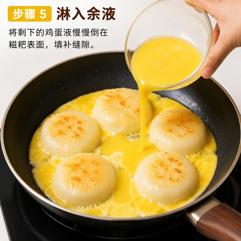 Step 5: Pour in the Remaining Egg