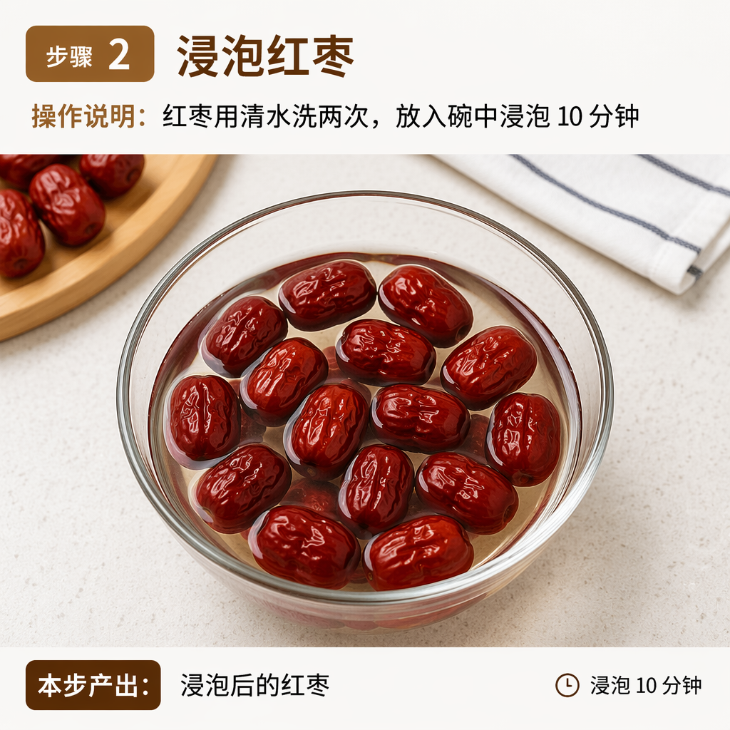 Step 2: Soak the Red Dates