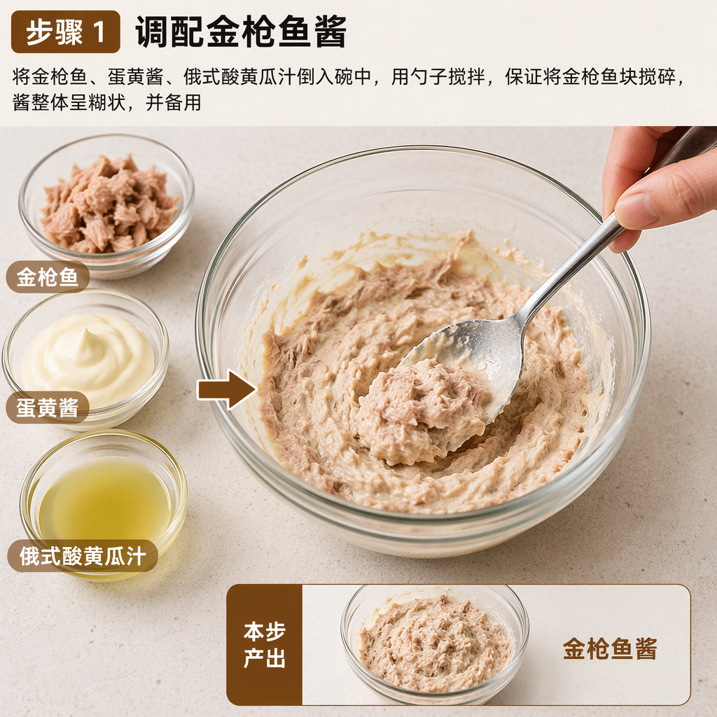 Step 1: Prepare the Tuna Sauce