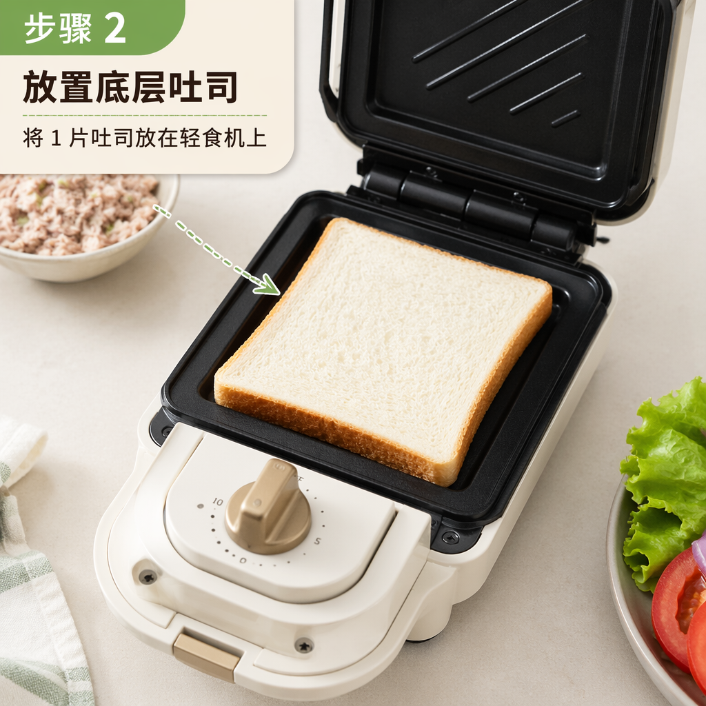 Step 2: Place the Bottom Slice of Toast