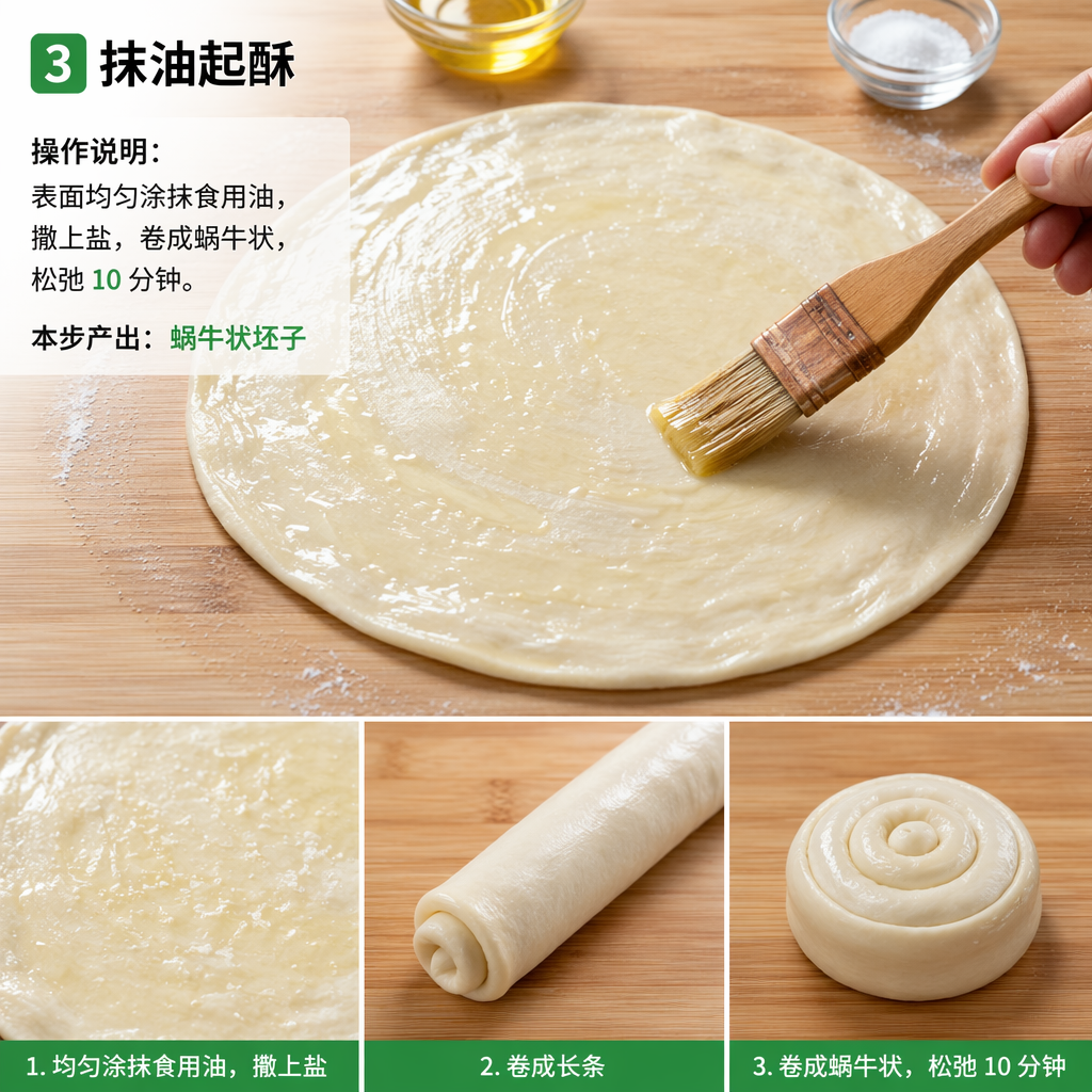 Step 3: Brush with Oil for Layers