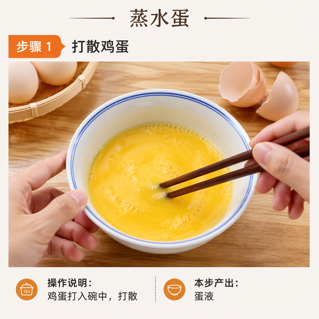 Step 1: Beat the Eggs