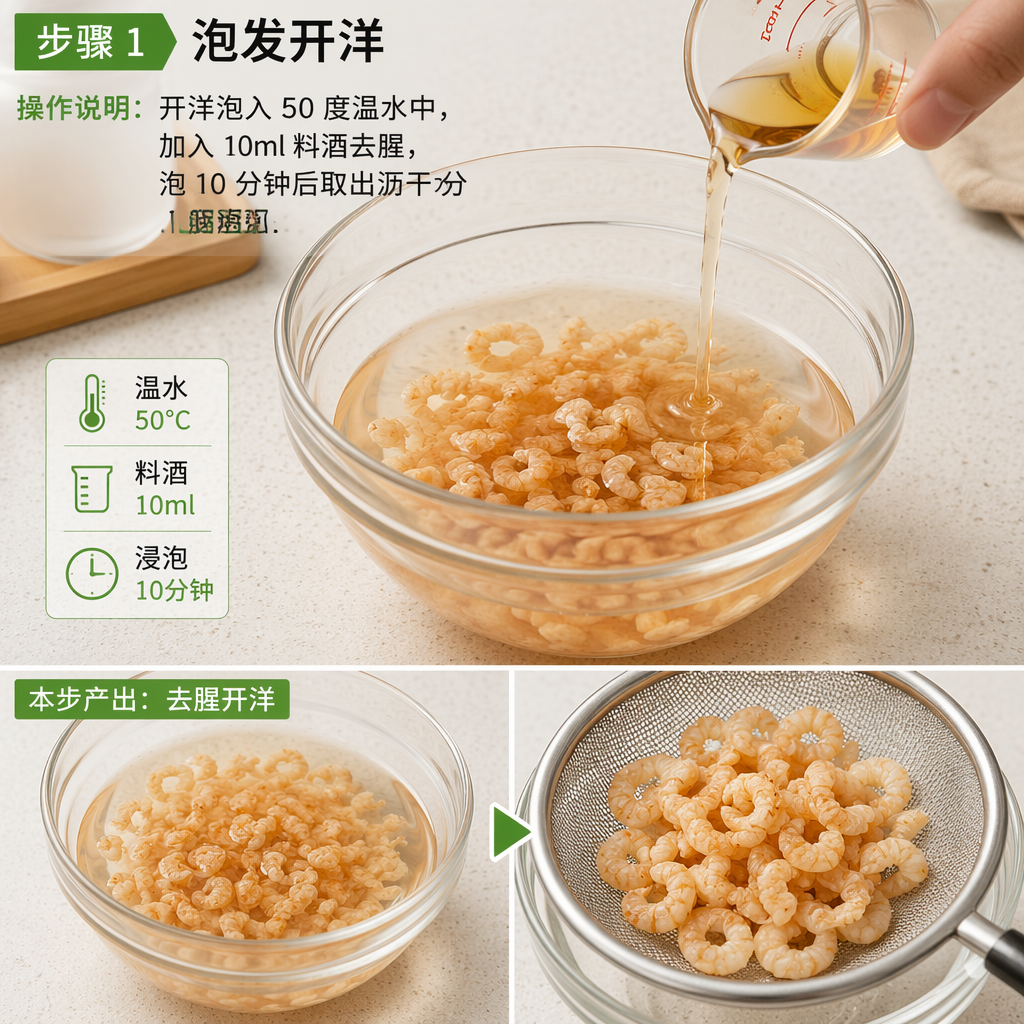 Step 1: Soak the Dried Shrimp