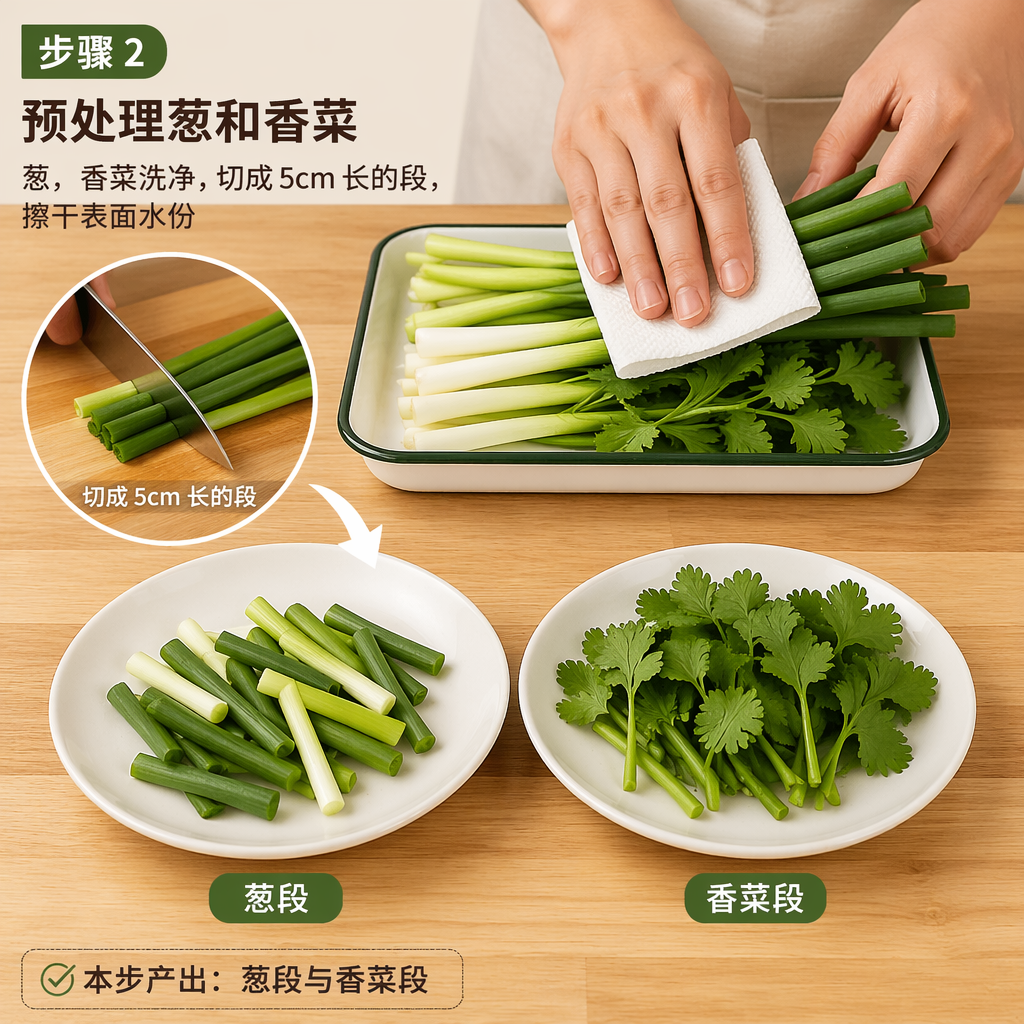 Step 2: Prep the Scallion and Cilantro