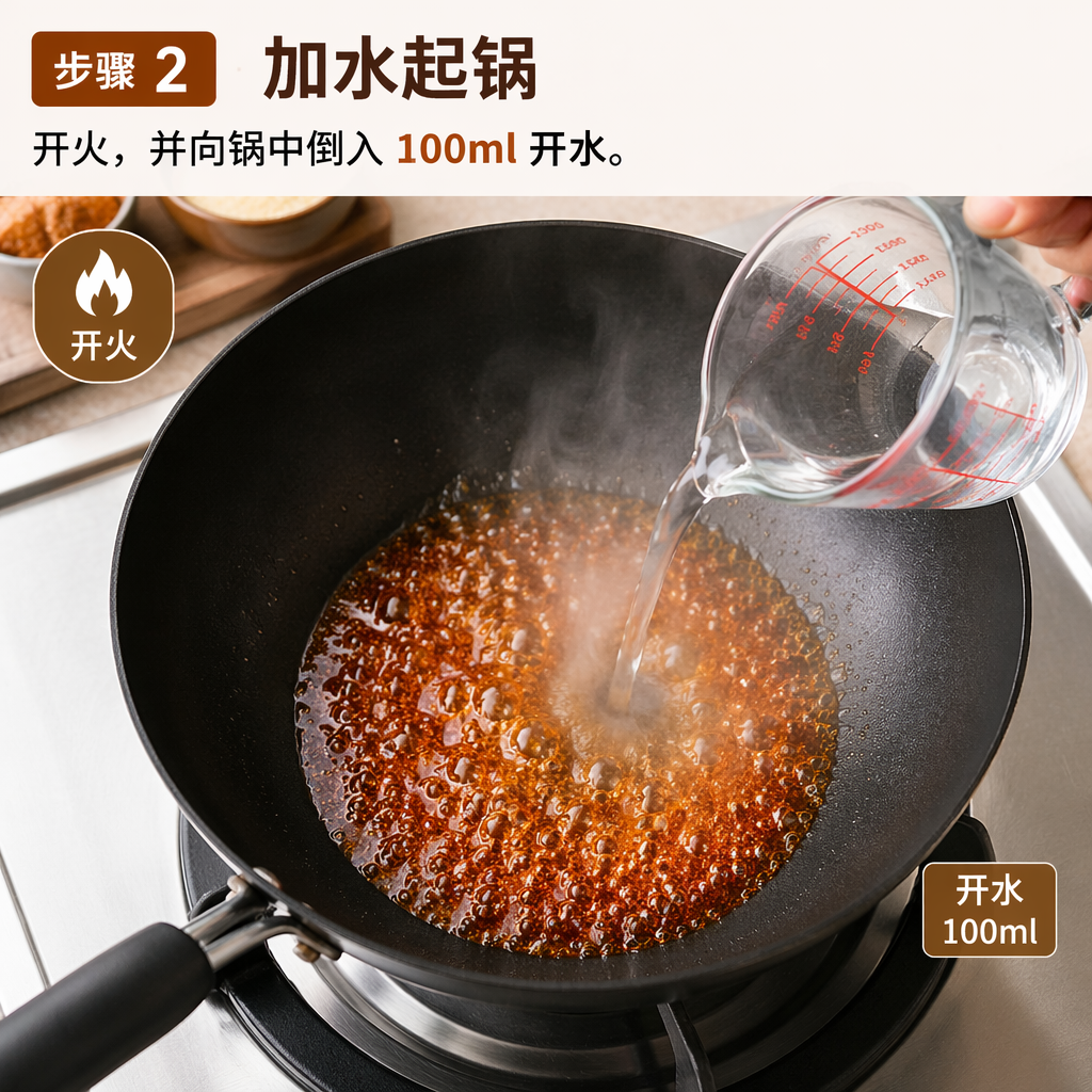 Step 2: Add Water to the Wok