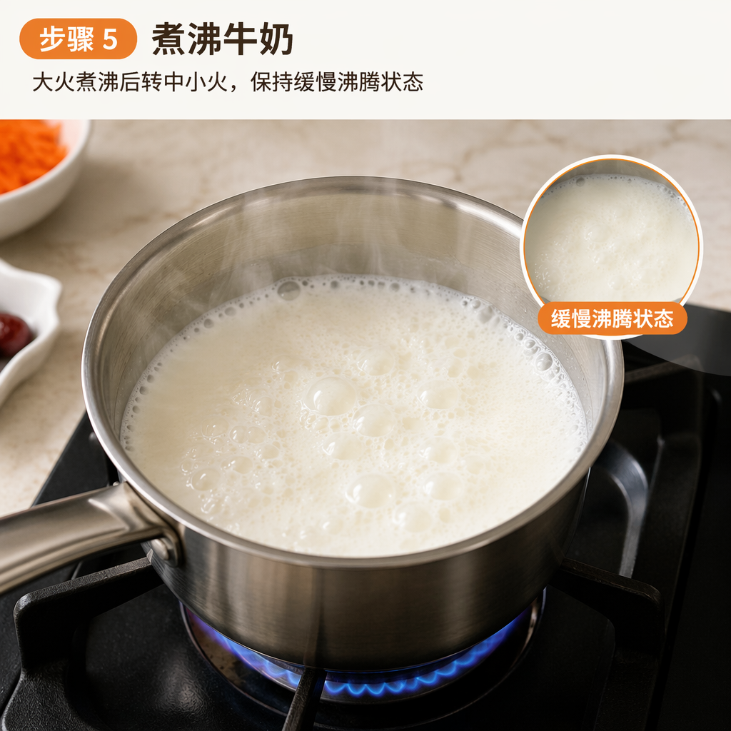 Step 5: Bring the Milk to a Boil