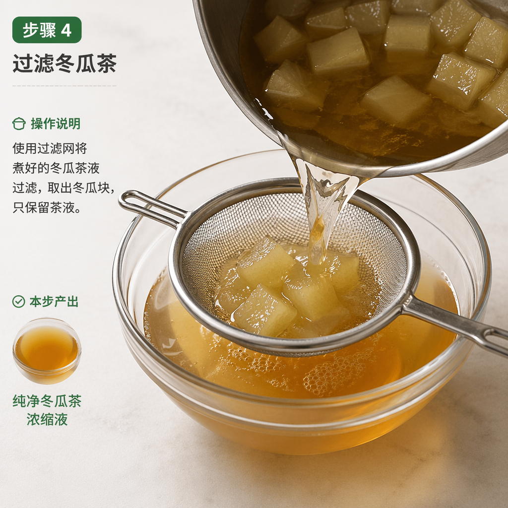 Step 4: Strain the Winter Melon Tea