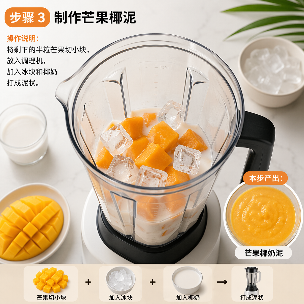 Step 3: Make the Mango Coconut Puree